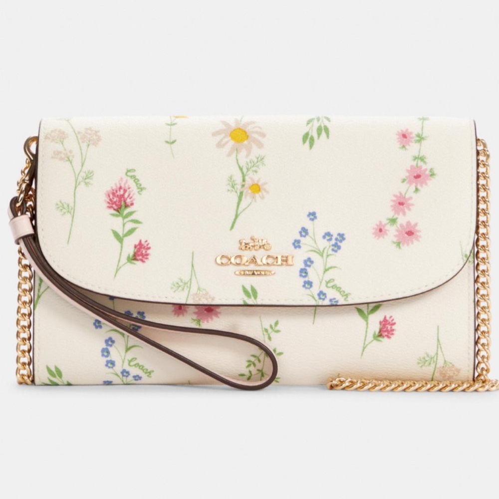 Coach NWT Gemma Clutch Crossbody Wallet Wildflower
